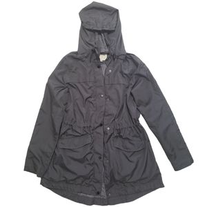 Grey long windbreaker jacket